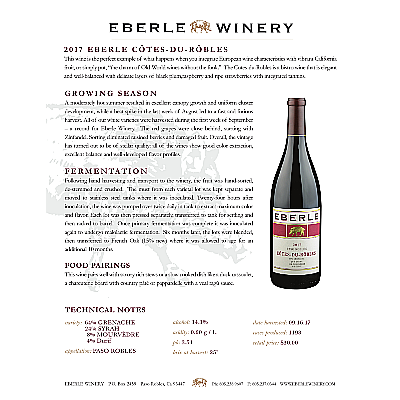 Tasting Notes | Eberle Winery